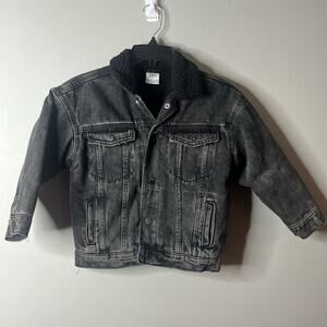 Zara Girls Denim Sherpa Jacket size 6